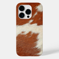 Brown and white cowhide texture