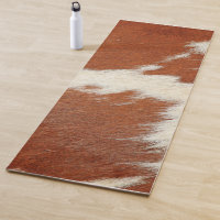 Brown and white cowhide texture