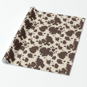 Brown and white Cowhide wrapping paper. Paper