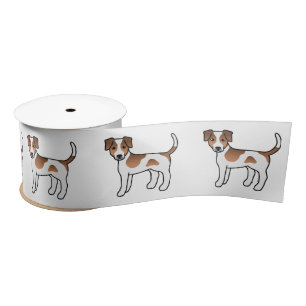Brown And White Danish-Swedish Farmdog Cute Dog Satin Ribbon