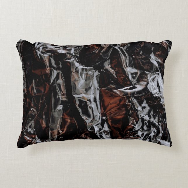 Brown and white dried leaves decorative cushion (Front)