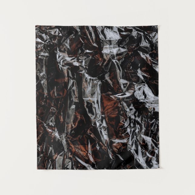 Brown and white dried leaves tapestry (Front)