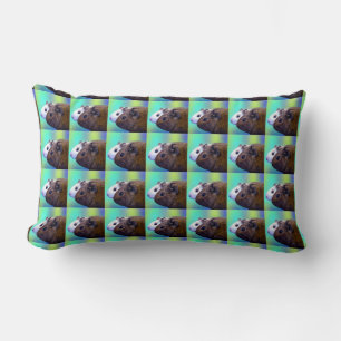 Brown And White Guinea Pig Brick Pattern, Lumbar Cushion
