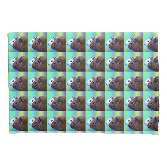 Brown And White Guinea Pig Brick Pattern,  Pillowcase (Front)