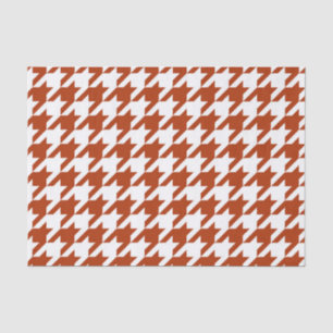 Brown and White Houndstooth Check Tissue Paper