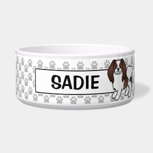 Brown And White Japanese Chin Cartoon Dog