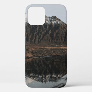 BROWN AND WHITE MOUNTAINS NEAR LAKE DURING DAYTIME iPhone 12 CASE