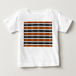 Brown and White Plaid Baby T-Shirt