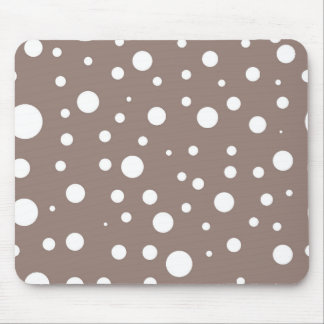 Brown and White Polka Dot Mouse Pad