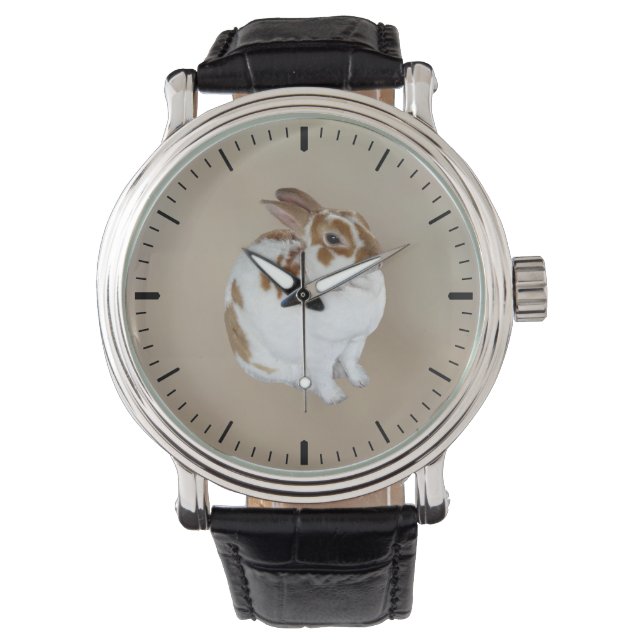 Brown and White Rex Rabbit Watch (Front)