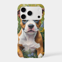 Brown And White Staffordshire Bull Terrier Puppy,