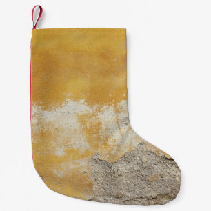 Brown and white stone fragment small christmas stocking