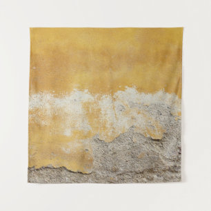Brown and white stone fragment tapestry