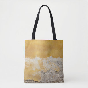 Brown and white stone fragment tote bag