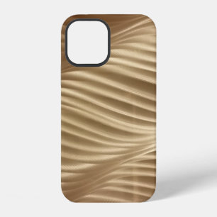 Brown and white striped textile iPhone 12 case