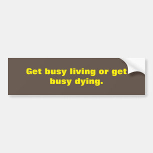 Brown And Yellow Quotes Small Text Design  Bumper Sticker