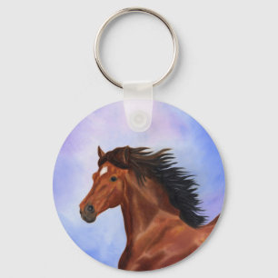 Brown Andalusian horse keychain