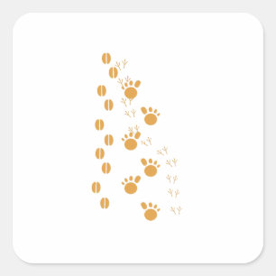 Brown Animal Tracks Sticker