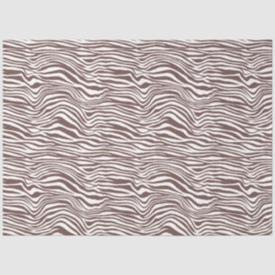 Brown Animal Zebra Print Stripes Tissue Paper