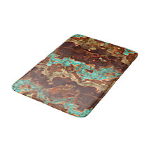Brown Aqua Turquoise Green Geode Marble Pattern