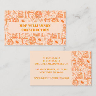 brown Architectural Blueprint Engineer Pattern Business Card