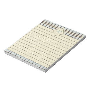 Brown argyle notepad
