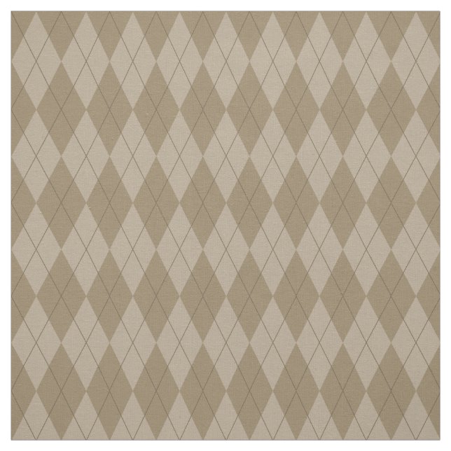 Brown Argyle Pattern Fabric (Swatch)