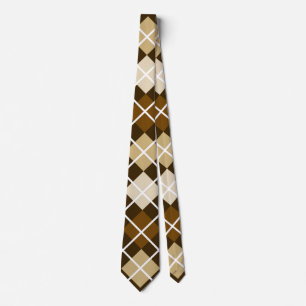 Brown Argyle Tie