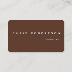 Brown Attractive Charming Modern Minimalist Business Card