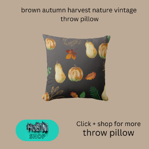 brown autumn harvest nature vintage cushion
