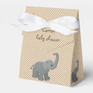 brown baby shower elephant favour box
