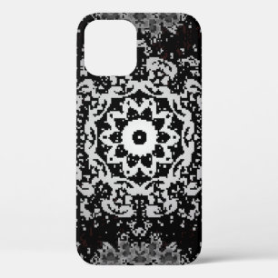 Brown background. Doodle background in vintage wit iPhone 12 Case