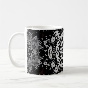 Brown background. Doodle background in vintage wit Coffee Mug