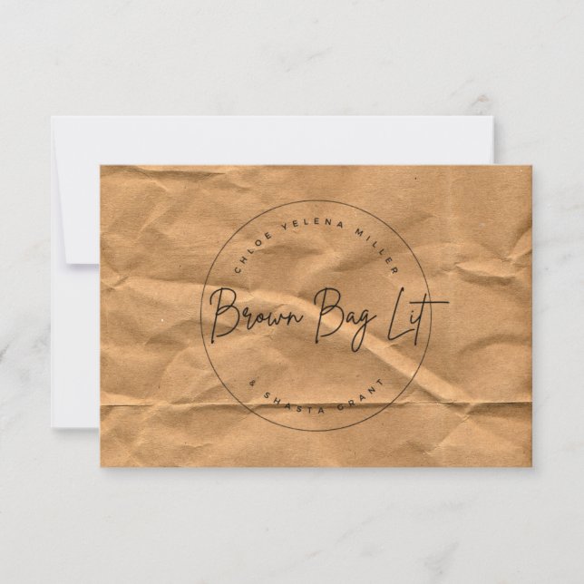 Brown Bag Lit Card (Front)