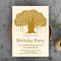 Brown Banyan Tree Birthday Party
