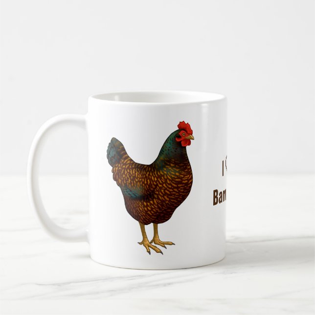 Brown Barnevelder Hen Chicken Coffee Mug (Left)