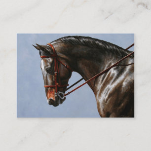 Brown Bay Oldenburg Horse Portrait Business Card