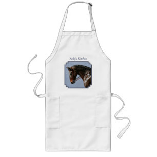 Brown Bay Oldenburg Horse Portrait Long Apron