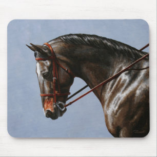 Brown Bay Oldenburg Horse Portrait Mouse Pad