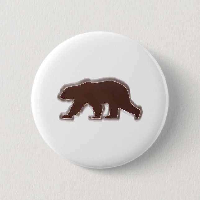 Brown Bear 6 Cm Round Badge (Front)