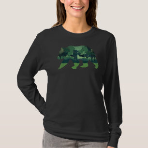 Brown Bear Animal Outdoor Forest Trees Nature Bea T-Shirt