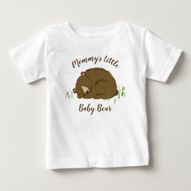 Brown Bear Baby Shower Woodland Animals Baby T-Shirt (Front)