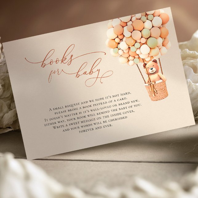 Brown Bear Balloons Baby Books Enclosure Card (Creator Uploaded)