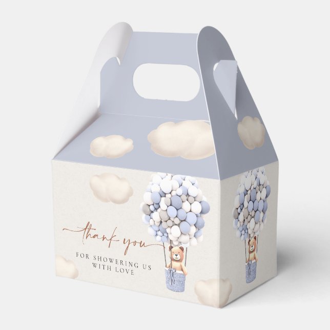 Brown Bear Balloons Favour Box (Front Side)