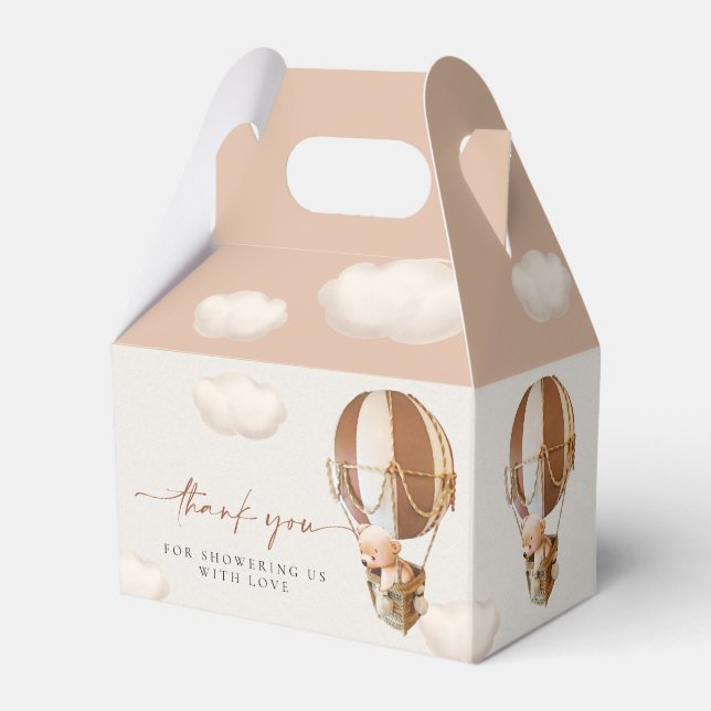 Brown Bear Balloons Favour Box (Front Side)