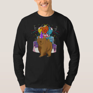Brown Bear Birthday Party Animal Forest Animal Be T-Shirt
