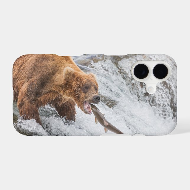 Brown Bear Catches Red Salmon (Back (Horizontal))