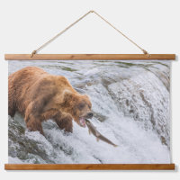 Brown Bear Catches Red Salmon