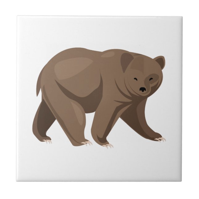 Brown Bear Ceramic Tile (Front)