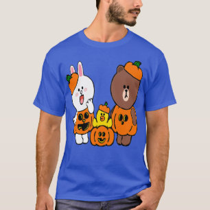 Brown bear cony bunny rabbit duck pumpkins T-Shirt